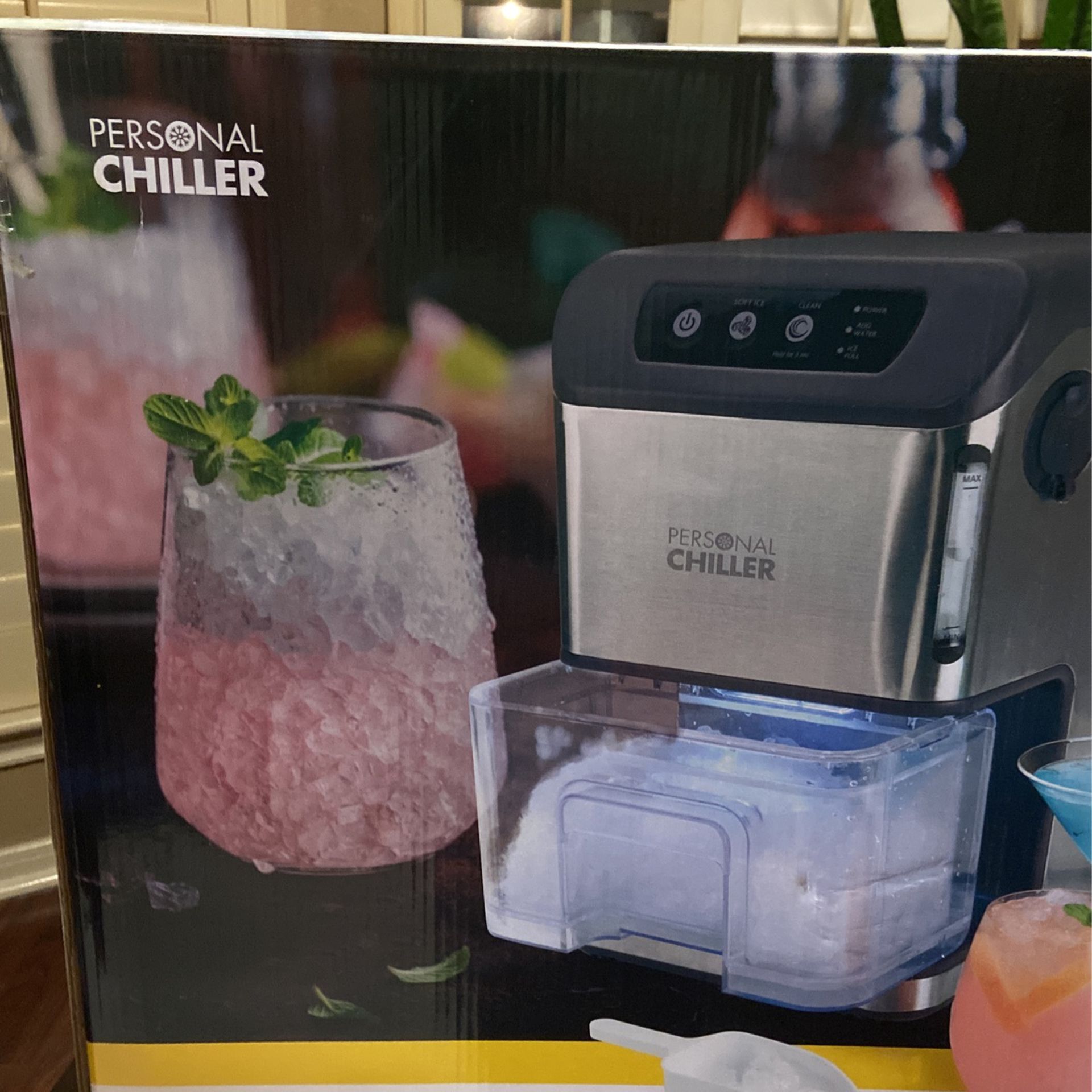 Personal Chiller Portable Countertop Ice Maker for Soft Nugget Ice at Home