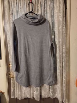 Gray Cowl Neck Tunic Sweater