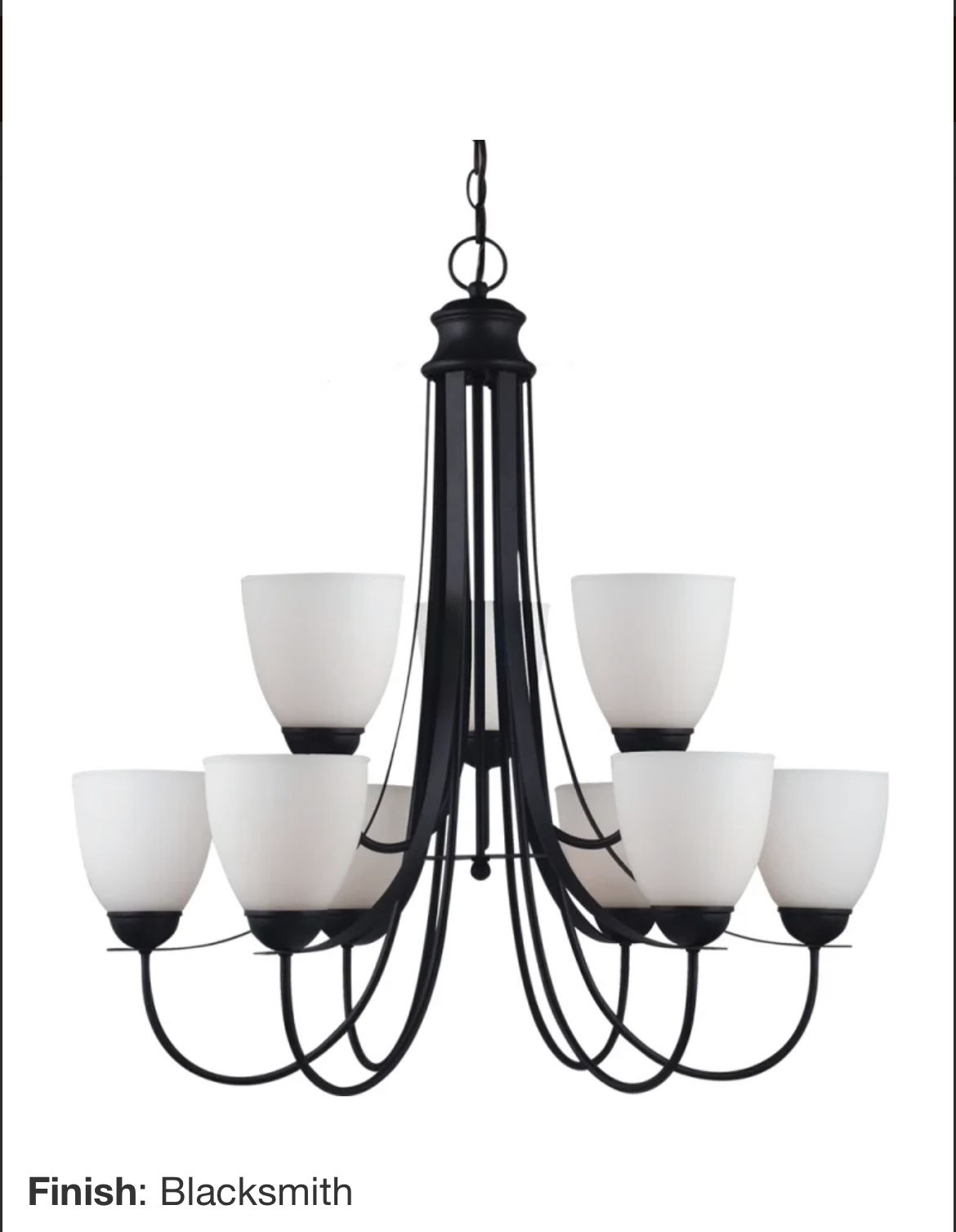 Modern Farmhouse Chandelier Blacksmith Steel