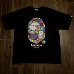 Bathing Ape X Pokemon Bape Head Black Tee