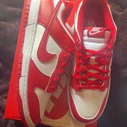 Red And White Nike Dunk 