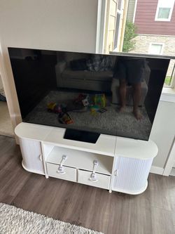 Modern White TV Stand