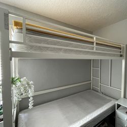 White Loft Bed Twin