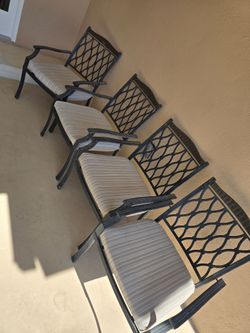 4 outdoor chairs good condition light weight good quality
