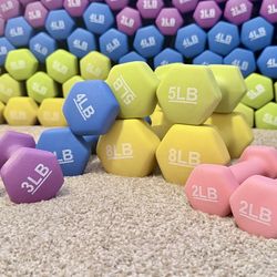 Colorful Dumbbells - $10 per pair