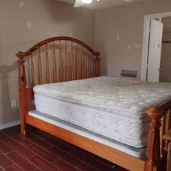 Bedframe.  King size. Wood.