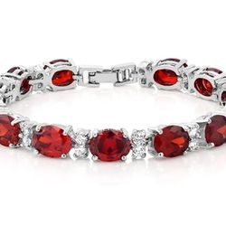Gorgeous Oval and Round Cubic Zirconia Tennis Bracelet