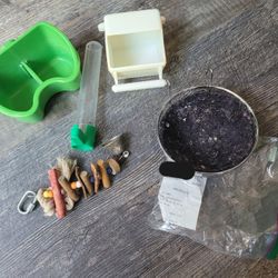 Parakeet Feeder, Toy and Canary Nest