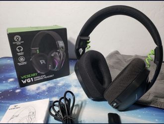 New WESEARY 7.1 Wireless Gaming Headset W/ Microphone for PS4, PS5, PC, Switch, Mac, 2.4GHz Bluetooth Gaming Headphones W/ Crystal-Clear Mic, 50Hr Bat