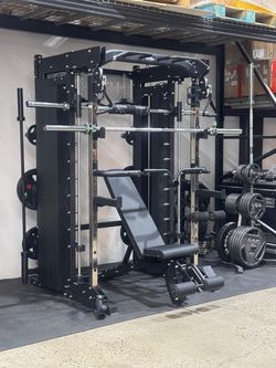 Smith Machine , Squat Rack , Bench Press , Leg Press , Pulley System Machine For Your Weights