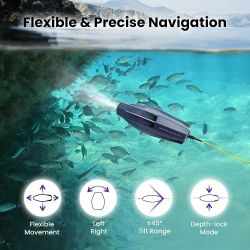 Dory Underwater Drone - Palm-Sized 1080p Full HD Underwater Drone with Camera for Real Time Viewing, APP Remote Control Purple