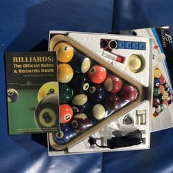 EastPoint Sports Deluxe Billiard Pool Starter Set Balls Tips Holder Chalk