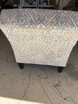 Upholstered Accent Chair with Geometric Pattern