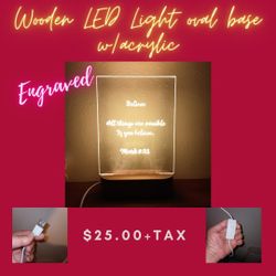 LED LIGHT offering Engraving Orders