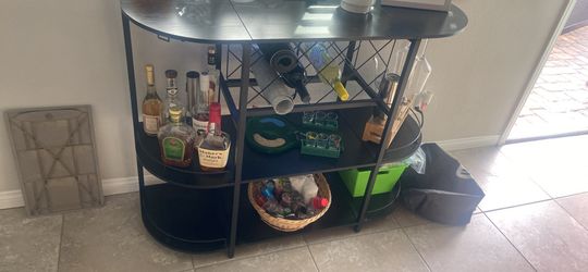 Black LED bar Cabinet