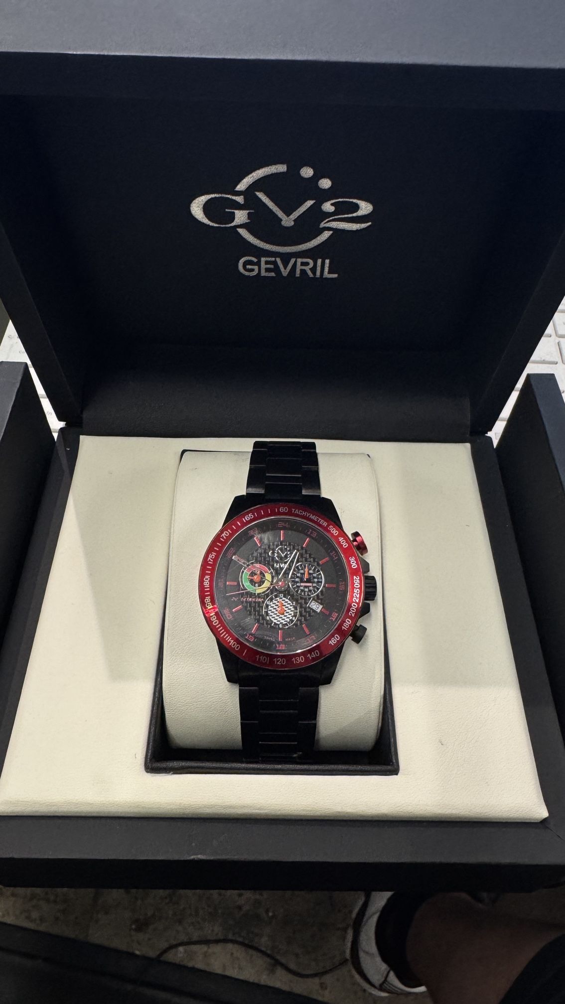 Gevril GV2 Scuderia men’s quartz multifunction chrono watch 45mm w box no trades pick in Tacoma FIRM
