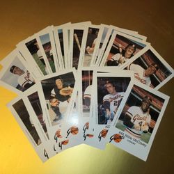 Vintage 1980 San Francisco Giants police / KNBR baseball cards lot of 29