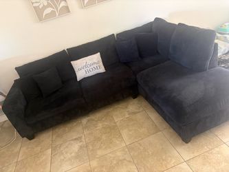 black modern sectional