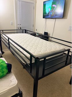 Twin size frame and mattress