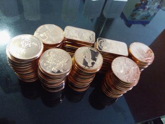 DEALS! 1 oz coins and bars of 20 oz copper tubes (might trade for silver)