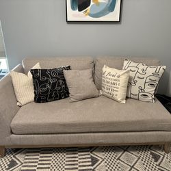 Tan Soft Half Sofa – Perfect for Small Spaces & Studios!