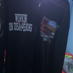 washed black hoodie