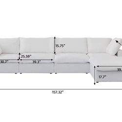 5-Piece Sectional Sofa cloud