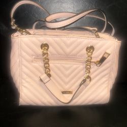 Aldo Crossbody Bag Handbag Womens Small Pink/Peach Faux Leather