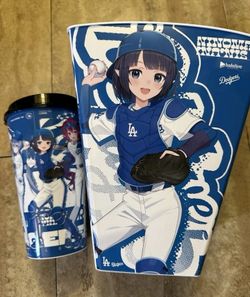 Dodgers Hololive Limited Edition Popcorn Bucket Soda Cup Bundle ! 7/5/25 - SOLD OUT - $60