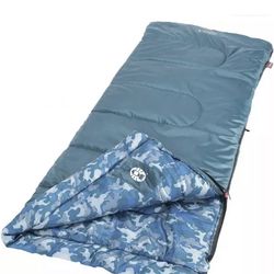 Coleman Sleeping Bag , Blue with Zip Compartment