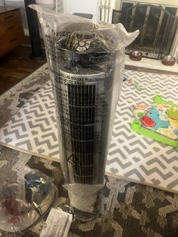Lasko Oscillating Tower Fan with Remote, Quiet Floor Fans for Bedroom, 42", Silver T42951