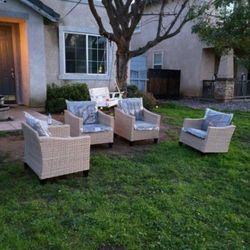 Four Piece Patio Furniture Set Outdoor Patio Furniture Patio Sofa Patio Chairs 🆕