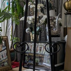 Large Antique Iron Art/Mirror Easel.