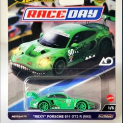 Hot Wheels “Rexy” Porsche 911 GT3 R (992) Green - 