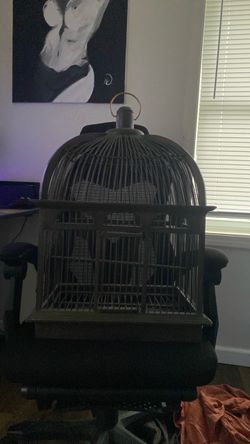 Vintage Dome Bird Cage with Hanging Ring
