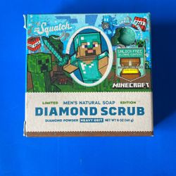 Dr Squatch Minecraft Limited Edition Diamond Scrub Soap Bar