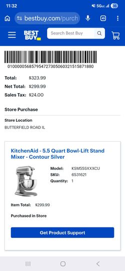 KitchenAid - 5.5 Quart Bowl-Lift Stand Mixer - Contour Silver