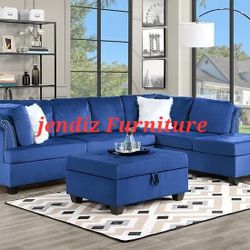 New Sectional Sofa With Ottoman Same Day Delivery 90days No Interest Same As Cash Only $32 Down Take It Home Pay Later 