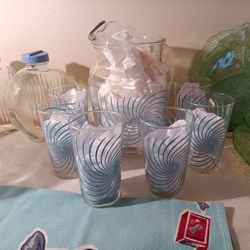 Vintage Pitcher and Glass Set