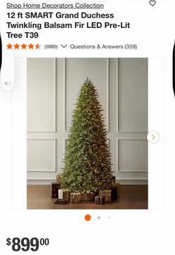 Shop Home Decorators Collection 12 ft SMART Grand Duchess Twinkling Balsam Fir LED Pre-Lit Tree T39