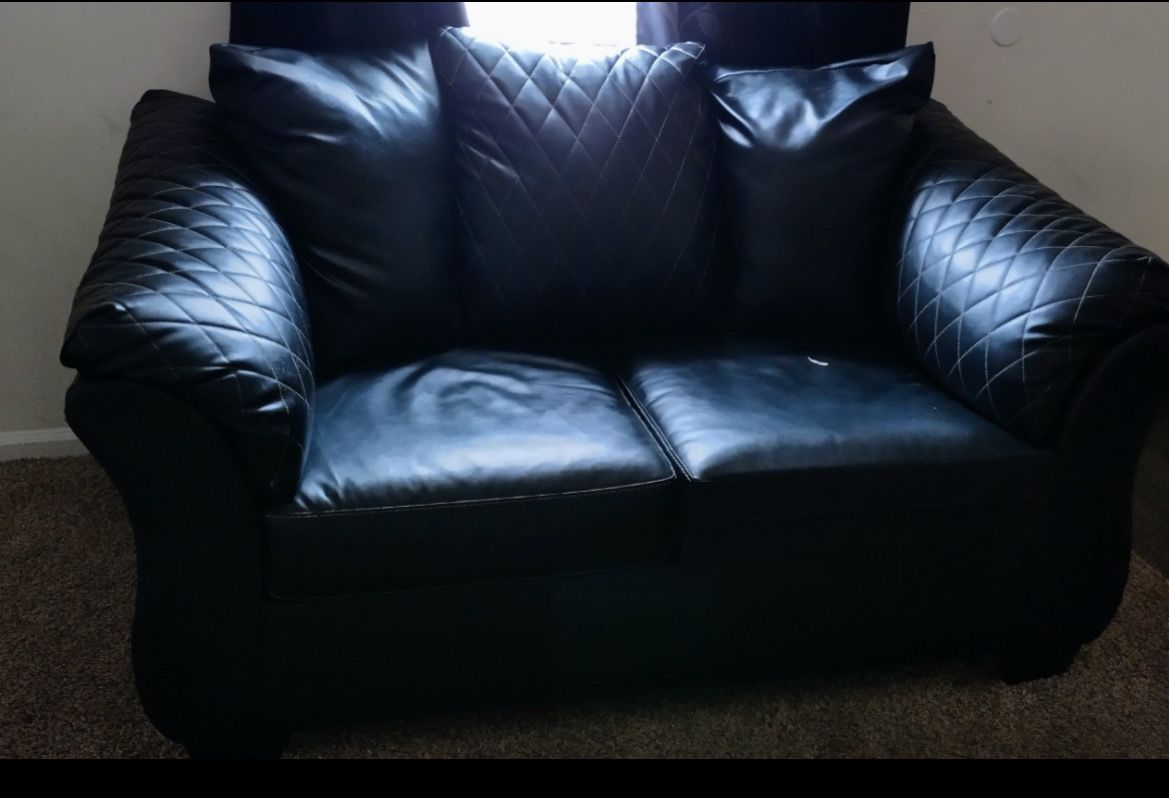 Black Love Seat, Couch  and King Size Bed