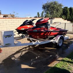 Two matching  Seadoo 2003 XP &RX with trailer