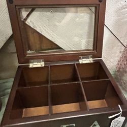 Vintage Wood Tea Box 