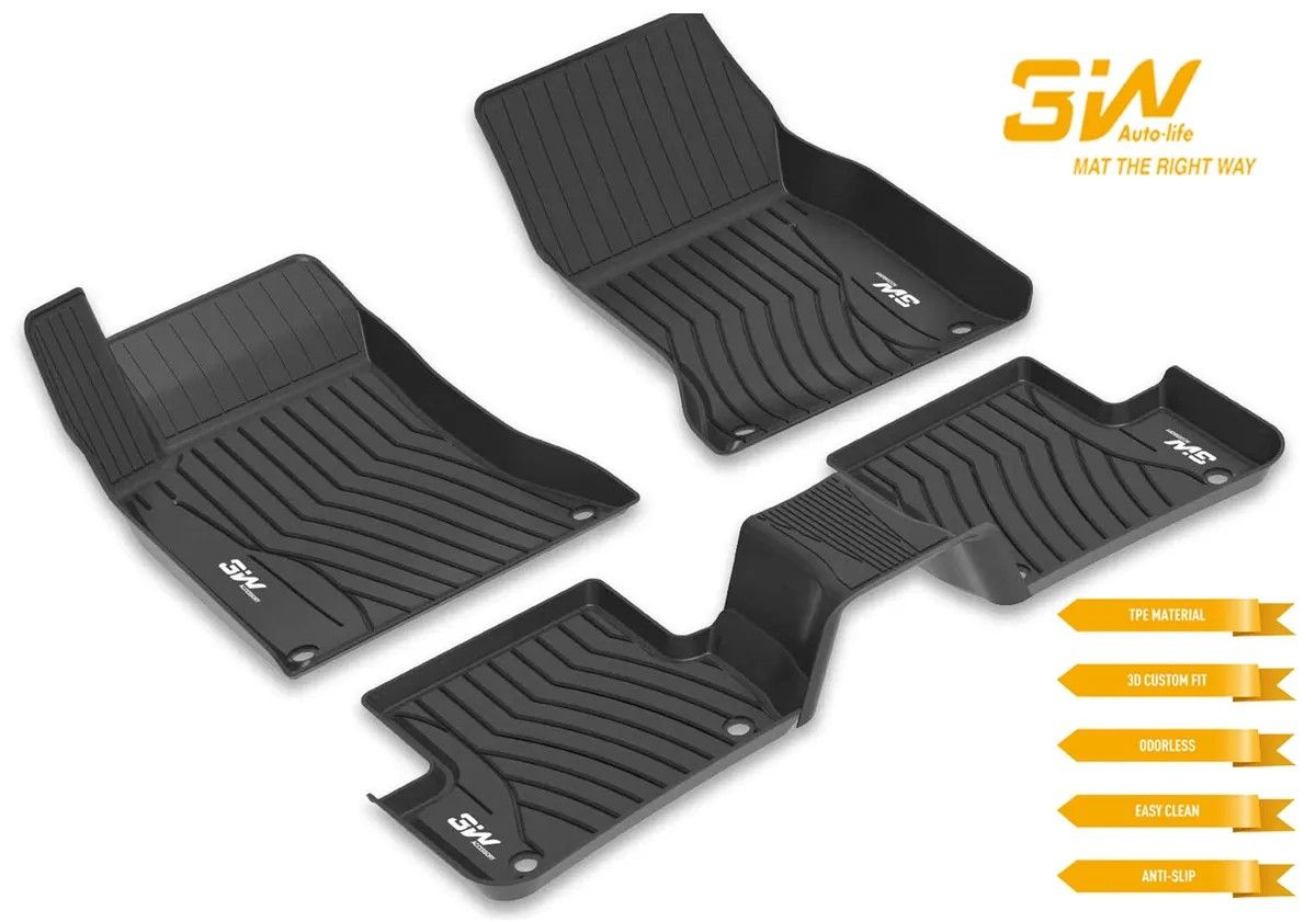 3W Floor Mats for 2020-2023 Mercedes-Benz GLB Protection Car Liners
Odorless
TPE