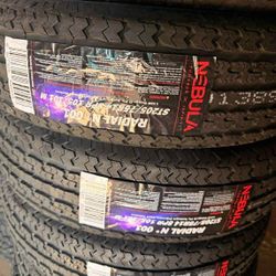 ST 205/75/15 New Trailer Tires Set 