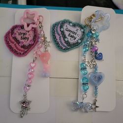 Virgo Or Gemini Purse Charm Keychain