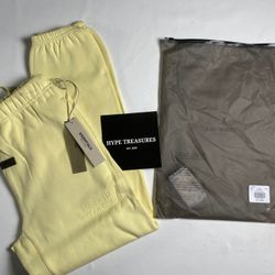 New Fear Of God Essentials Sweatpants Canary @HYPETREASURES 