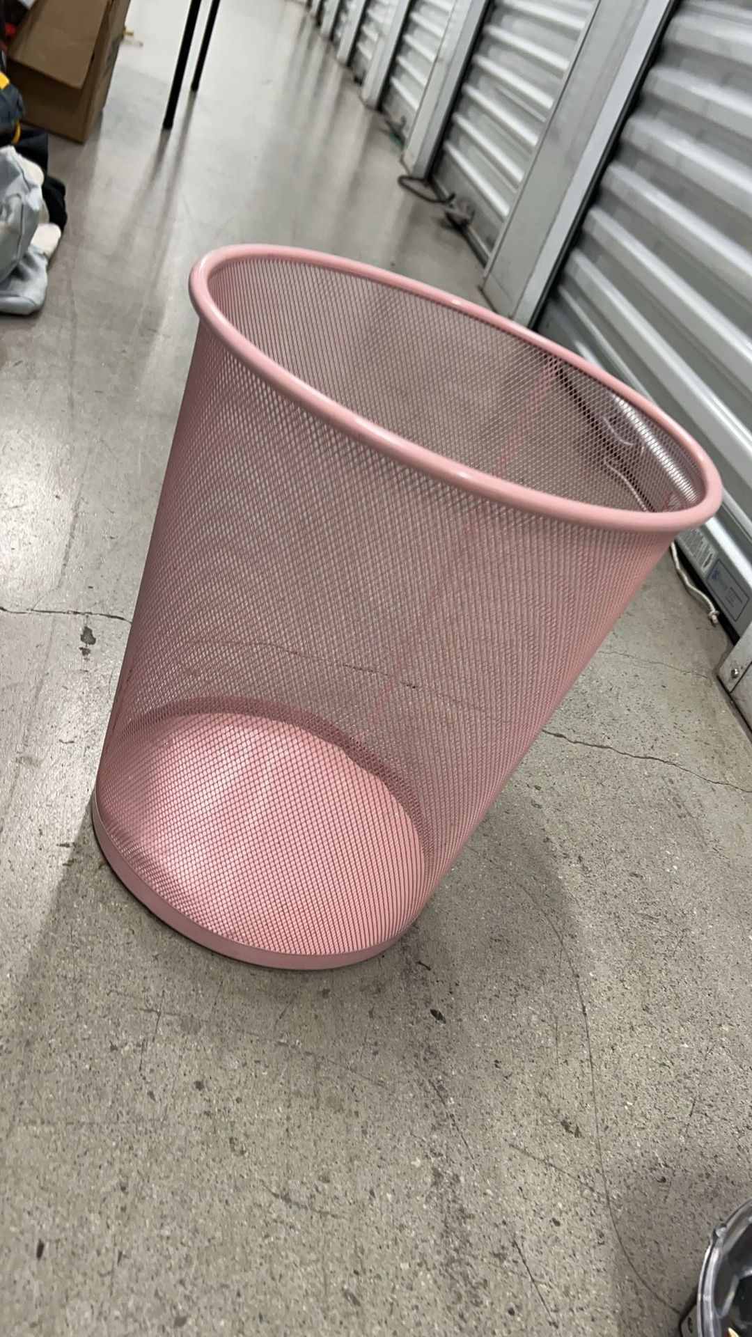 Pink Wire Trash Can