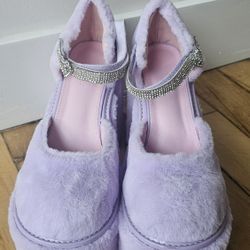 Sugar Thrillz "In My Feelings" Fuzzy Platform Mary Janes size 11
