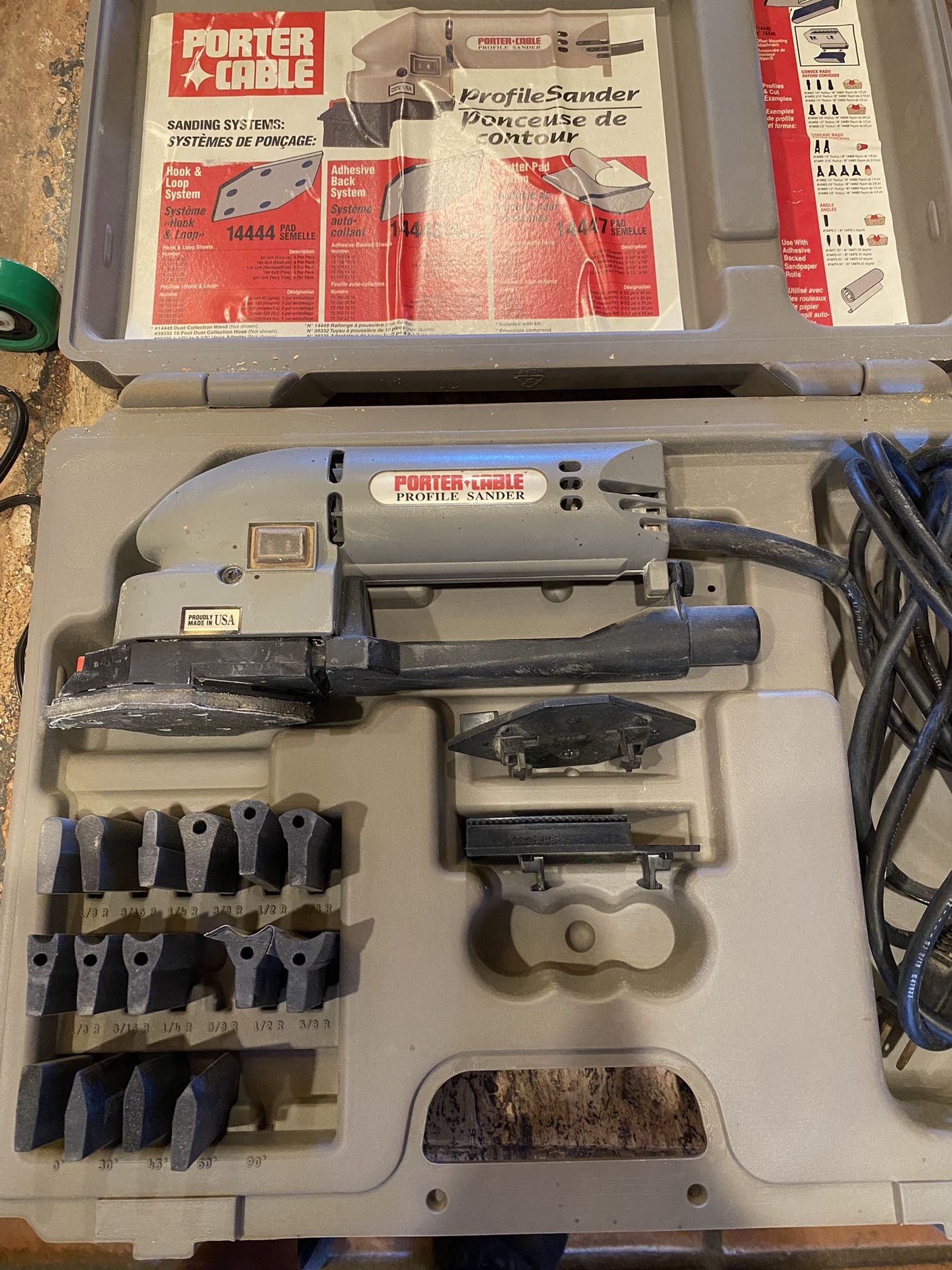 Used Porter Cable Profile Sander Power Tool 